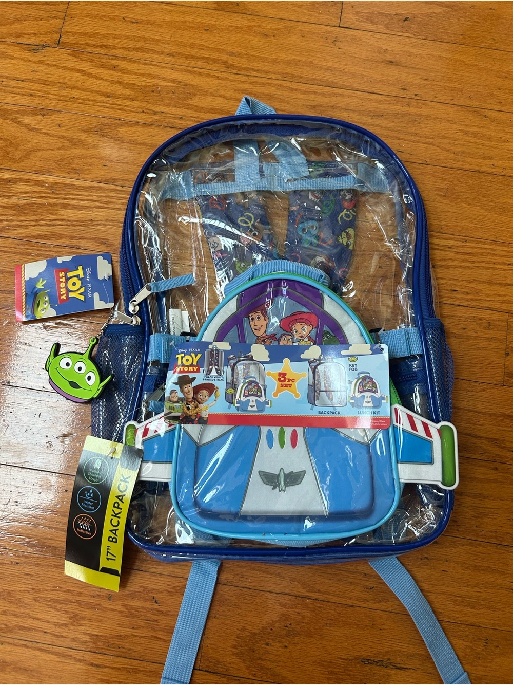 Disney Toy Story 17” Clear Backpack 3 pcs set